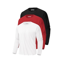 Rich Erkek Siyah-beyaz-kırmızı 3'lü Paket Basic Uzun Kollu Sporcu Body Siyah-beyaz-kırmızı