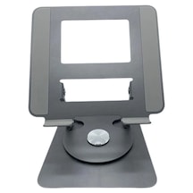Axya Notebook Macbook Uyumlu Standı 360 Derece Metal Çok Fonsiyonlu - Gümüş Gri