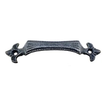 Antika Tarz Dekoratif Pirinç Mobilya Kulbu - 27x115 Mm, Oksit Çok Renkli