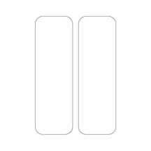 Beyaz Reflective Reflektif 2'li Dikdörtgen Sticker Paketi Otomo