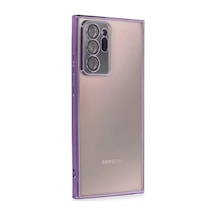 Samsung Galaxy Note 20 Ultra Uyumlu Kılıf Lensli Silikon - Mor