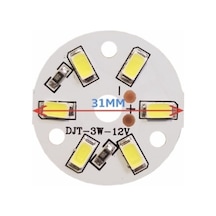 12 Volt 3 Watt SMD 5630 Ledli Hazır Led Modül 31 MM Beyaz (3 Adet)