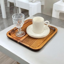 Akasya Kare Sunum Servis Tabağı Tabak 20cm Çok Renkli