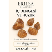 Sertifikalı Ham İşlenmemiş Bal Kalsit Taşı Kütlesi İri Boy Doğal Kristal Parçası Odaklanma Ve Ener