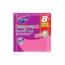 Parex Rengarenk Temizlik Bezi 8'li Eko Paket