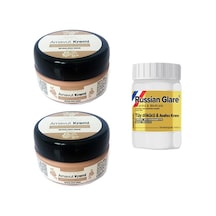 Three Brand Whitening Cream 50 Ml Arnavut Kremi Aklık Kremi 2 Adet + Russıan Glare Tüy Dökücü Azaltıcı Merhem 50ml 1 Adet