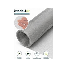 İstanbul Çit Metal 304 Paslanmaz Mesh Elek Teli 5 Mesh 1,00 Mm 1 X 30 Metre Rulo Filtre Süzgeç Eleme Teli Gri