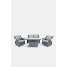 Grand 2 Li Rattan Bahçe Oturma Takımı Lüks & Kompakt Konfor Özel Teslimat Gri