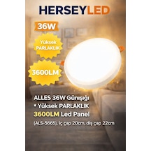 36w Günışığı Yüksek Lümen Led Panel Gün Işığı