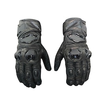 Motosiklet Eldiveni Racing Full Koruma Leather Motorcu Eldiven Siyah