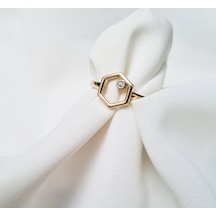 Hexagon Altın Yüzük 14K Modern 522201498