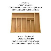 50x35 Cm Ayfiwood Ahşap Kaşıklık Çekmece İçi Yemek Takımı Ve Servis Gereçleri Düzenleyici Organizer