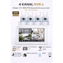 Onmi Dsm600 4 Kanal Nvr + 3mp 4 Kamera Full Color Mik. + 10" Lcd Wifi Set 11-03-01