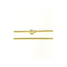 Omar Silver Unisex Küp 1,5 Mm Gold Altın Kaplama Gümüş Kolye Zinc