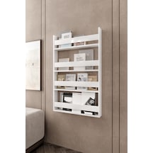 Afilli Montessori Çocuk Odası Kitaplığı Mdf Kitaplık 10x74x120 Cm Beyaz