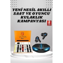 7 Kordonlu Akıllı Saat Ve Oyuncu Kulaklığı Anc Özelliği Kulak İçi Mikrofonlu Sesli Görüşme