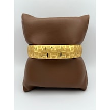 Arnes Jewelry Çelik 22 Ayar Altın Kaplama Bilezik Ar442nes Gold