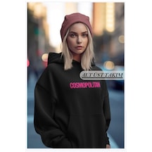 Baskılı Hoodie Sweatshirt Ve Sweatpants Alt Üst Eşofman Takımı Cosmopolitan S Beden