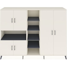 Hyperion Dolap 13 Raflı 6 Kapaklı 220x44x163 Aytaşı-aytaşı/antras Aytaşı-aytaşı/antrasit