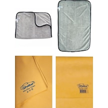 Spark 2315 Oto Kurulama Havlusu Ve Polikur 3219 Mikrofiber Güderi Oto Kurulama Bezi 2'li Set