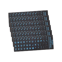 6 Adet Evrensel İngilizce Klavye Çıkartmaları Yedek Dizüstü Bilgisayar Klavye Harfleri Çıkartmaları Seti Mat Yüzey