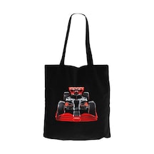 F1 Audi Formula Siyah Kanvas Bez Çanta Siyah