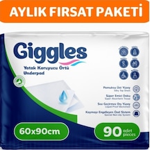 Giggles 60x90 Yatak Koruyucu Örtü 3 Paket 90 Adet