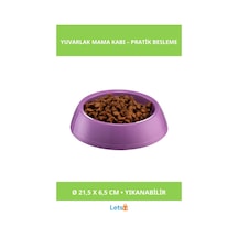 Mikopet Büyük Yuvarlak Dayanıklı Yıkanabilir Mama Kabı Mor Mavi Yeşil Pembe