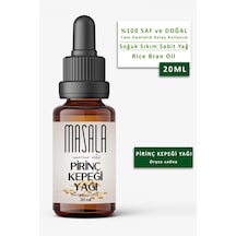 Masala Pirinç Kepeği Yağı 20 ML Soğuk Pres (Ricebran Carrier Oil)