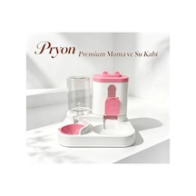 Pryon Otomatik Kedi Köpek Mama Ve Su Sebili Çeşmesi - Pembe