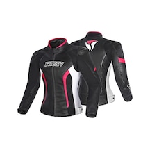 R-tech Chaqueta Piel Tom Rider Lady Motosiklet Mont L Beden Gri / Pembe