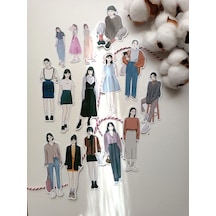Girls Kız Büyüklü Küçüklü Sticker Set