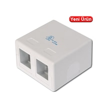 Digitus At-ag-302a-wh 2 Port Sıva Üstü Keystone Kutusu 10'li Paket
