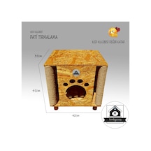 Kedigram Kedi Kulübesi Lüks Pati Kedi Tırmalama Ev Kedi Kulübesi 35 x 40 x 45 CM