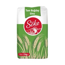 Söke Tam Buğday Unu 2 Kg - Doğal Lif Kaynağı, Kepekli Un 2'li Ekonomik Paket - 2 Adet Tarı