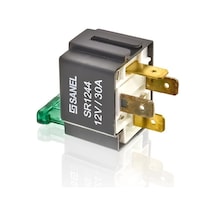 Sanel Mini Röle 12 Volt 30 Amper 4 Uçlu Sigortalı Braketli Sr1244 30