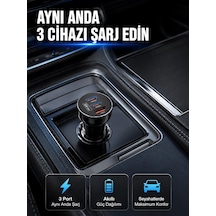 Lb 12v 24v Uyumlu 60w Araç İçi Şarj Adaptörü Çoklu Hızlı Şarj Cihazı