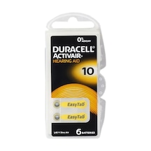 Duracell Activair 10 Numara İşitme Cihazı Pili 6'lı