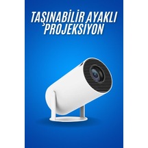 Sinema - 303 - Projektörü Android Hdmı Usb Wifi Ses Çıkışlı Ayaklı - Zngzrmll - Projeksiyon Tnabilir