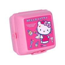 Hello Kitty Beslenme Kutusu Pembe 4 Bölmeli Kız Figürlü 1 Adet Yemek Saklama Kabı Pembe Beslenme Çantası