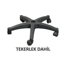 Depolife Ofis Büro Çalışma Sandalye Koltuk İçin Plastik Tekerlekli Döner Y