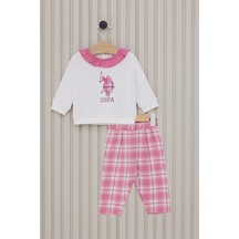 U.s. Polo Assn. Kız Bebek Krem Pijama Takım 50322775-vr071 KREM