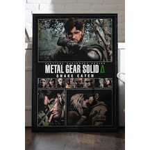 Metal Gear Solid 6 Siyah Ahşap Çerçeveli Poster, Dekoratif Oyun Duvar Tablosu