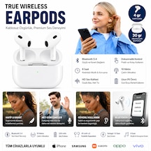 Bluetooth 5.4 Dokunmatik Kablosuz Wireless Kulaklık Apple UyumluiOs UyumluAndroid Uyumlu Silikonsuz Yeni Nesil 300mah Şarj Kutulu Spor Fitness Yürüyüş Outdoor