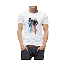 Anime One Piece Baskılı Beyaz Erkek Tshirt (534485308)