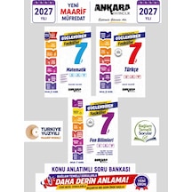 2027 7.sınıf Matematik-fen-türkçe Konu Anlatımlı Bağlam Temelli Soru Bankası %100 Yeni Fasikül Müfredat