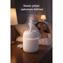 Rahat Nefes Ve Deliksiz Uyku İçin Sessiz Hava Nemlendirici Gece Lambalı Buhar Makinesi Çiçeksi