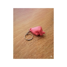 3d Anahatlık Nahtarlık Pembe