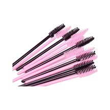 Kirpik Fırçalar Yümuşak 10 Adet Pembe