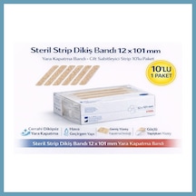 Bezos Steril Strip Dikiş Bandı 12 X 100 Mm Yara Kapatma Bandı Cilt Sabitleyici Strip 6'lı 1 Paket Mbt06